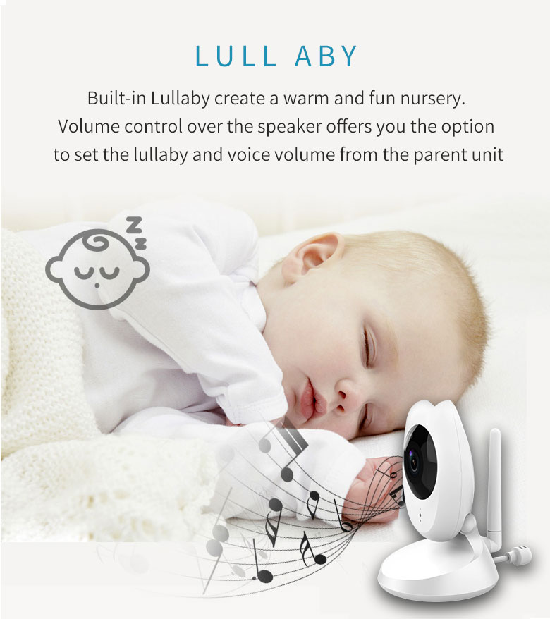 4.3 inch HD display wireless 2.4G baby monitor